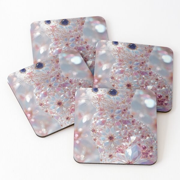 Item preview, Pretty Gemstones and Flowers Cat designed and sold by AngelHomes1.