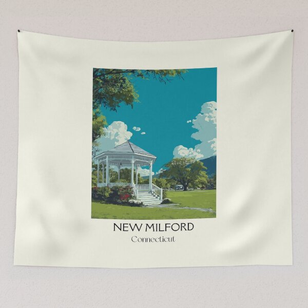 Item preview, New Milford Connecticut Town Gazebo Art Print designed and sold by TuncGK.