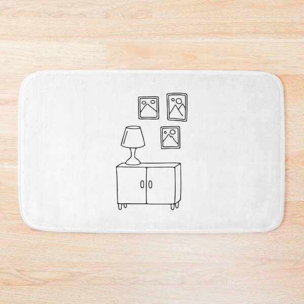 Item preview, A table lamp standing between framed photos on a cabinet designed and sold by rasagamastore.
