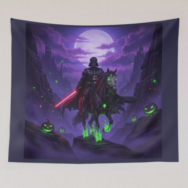 Artikelvorschau, Darth Vader als Reiter in Halloween entworfen und verkauft von HardDraw.