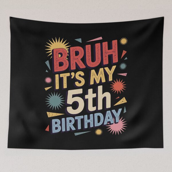 Item preview, Kids Bruh It's My 5th Birthday 5 Year Old Birthday  designed and sold by BeetleMalon.
