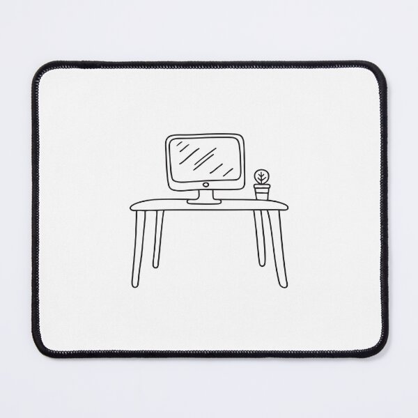 Item preview, A table supporting a desktop computer in a home office designed and sold by rasagamastore.