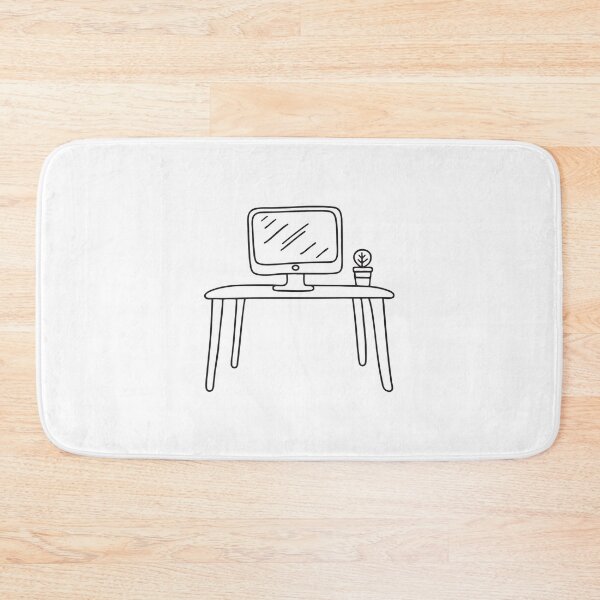Item preview, A table supporting a desktop computer in a home office designed and sold by rasagamastore.