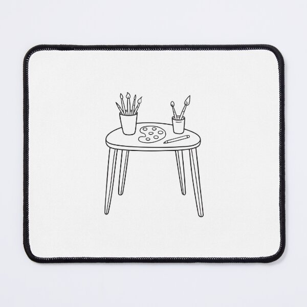 Item preview, A table with painting tools in an art corner designed and sold by rasagamastore.
