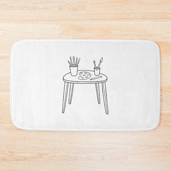 Item preview, A table with painting tools in an art corner designed and sold by rasagamastore.