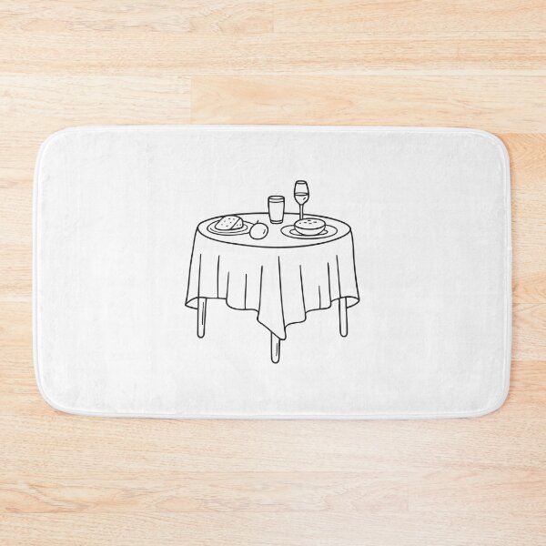 Item preview, A tablecloth draped over a dining table set for lunch designed and sold by rasagamastore.