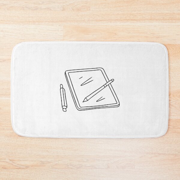 Item preview, A tablet lying beside a stylus on a desk designed and sold by rasagamastore.