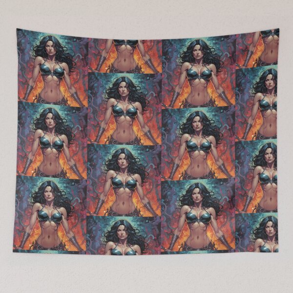 Item preview, She the Slayer - Beautiful Fantasy art designed and sold by Vintage Designs +.