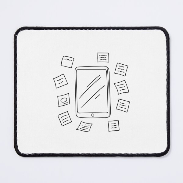 Artikelvorschau, Ein Tablet liegt neben Haftnotizen auf einem Bürotisch entworfen und verkauft von rasagamastore.