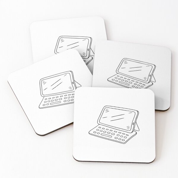 Item preview, A tablet with wireless keyboard on a cafe table designed and sold by rasagamastore.