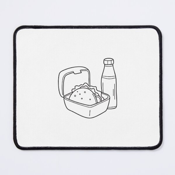 Item preview, A taco inside a lunch box next to a juice bottle designed and sold by rasagamastore.