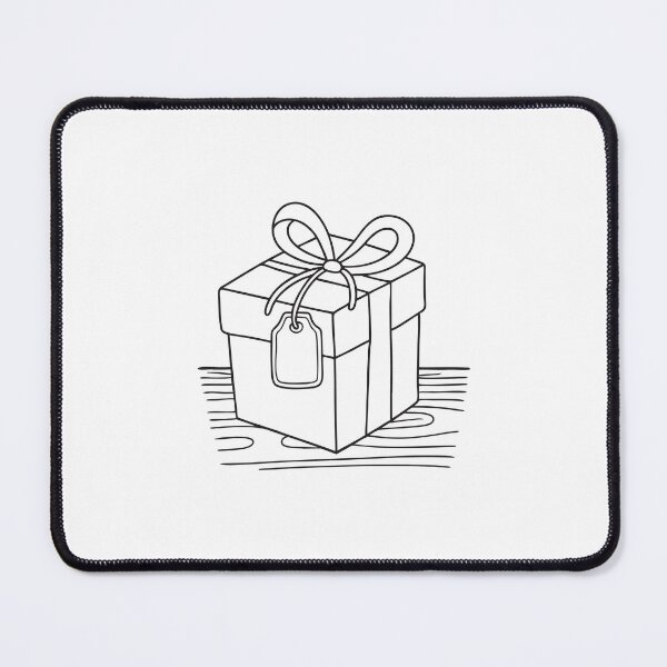 Item preview, A tag tied to a gift box on a wooden table designed and sold by rasagamastore.
