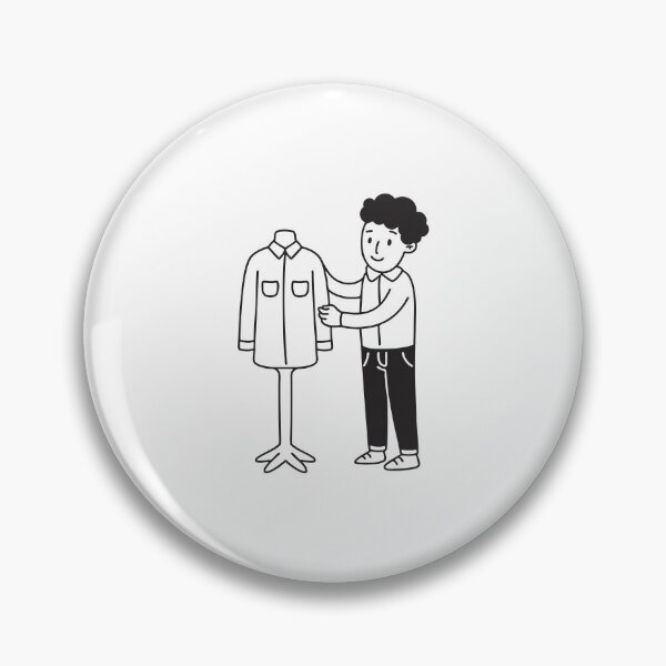 Item preview, A tailor adjusting a shirt on a dress form designed and sold by rasagamastore.