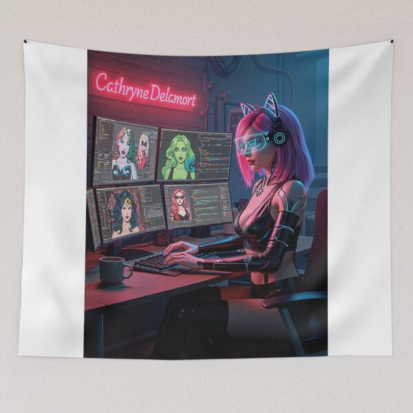 Item preview, CathryneDelamort hacker girl self promo  designed and sold by CathryneDelamort.