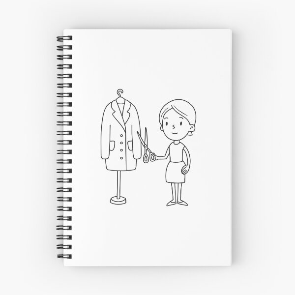 Item preview, A tailor holding scissors beside a hanging coat on rack designed and sold by rasagamastore.