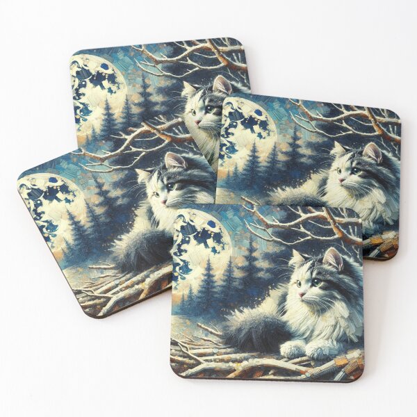 Item preview, Siberian Cat Looking at the Moon designed and sold by M-Y-A-R-T-.