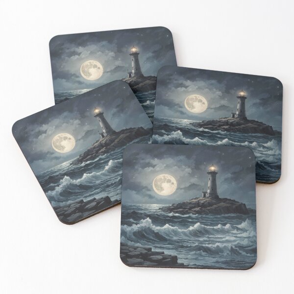 Item preview, Lighthouse Under Moonlight designed and sold by Henrybubbles400.