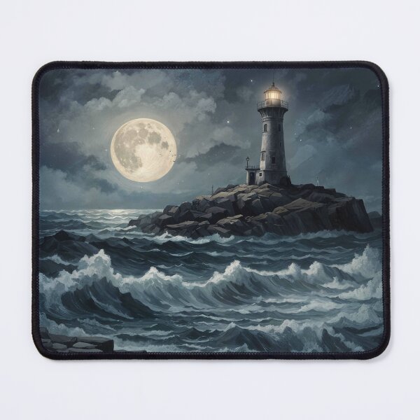 Item preview, Lighthouse Under Moonlight designed and sold by Henrybubbles400.