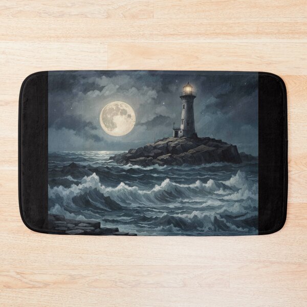 Item preview, Lighthouse Under Moonlight designed and sold by Henrybubbles400.