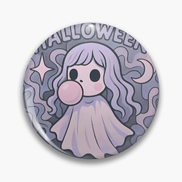 Item preview, Bubblegum Ghost Pastel Kawaii Halloween Art designed and sold by AI-Only Creations.