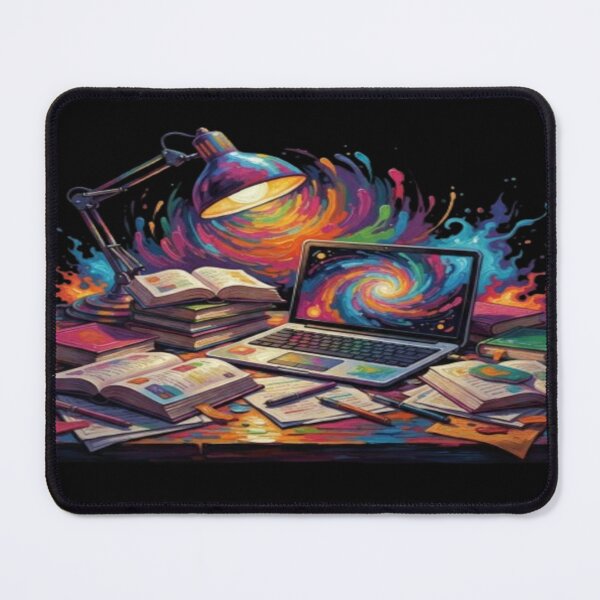 Item preview, Colorful Study Universe – Vibrant Desk, Books & Laptop Digital Art" designed and sold by FunkyPatakha.
