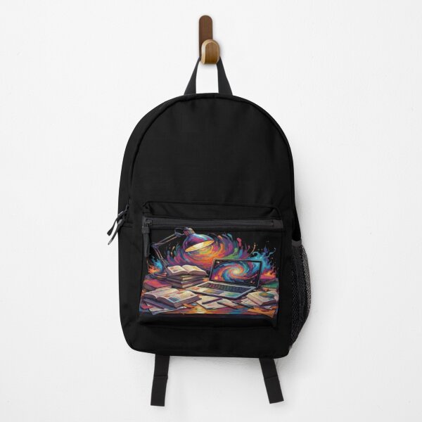Item preview, Colorful Study Universe – Vibrant Desk, Books & Laptop Digital Art" designed and sold by FunkyPatakha.