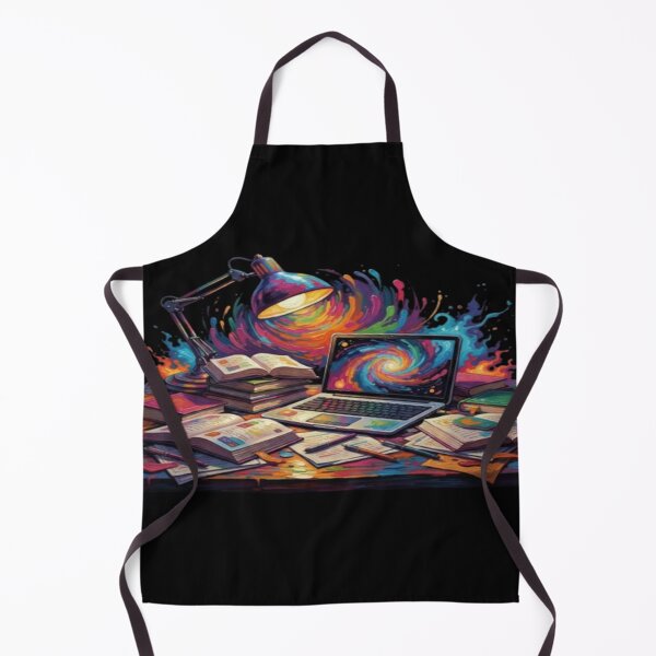 Item preview, Colorful Study Universe – Vibrant Desk, Books & Laptop Digital Art" designed and sold by FunkyPatakha.