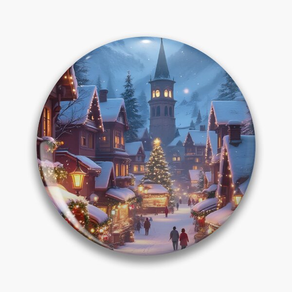 Item preview, Wonderful Christmas market in a Mountain village designed and sold by MarionsArt.