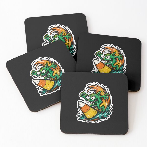 Item preview, Candy Corn Surf Monster – Graffiti Sticker Art designed and sold by BoldApparel.