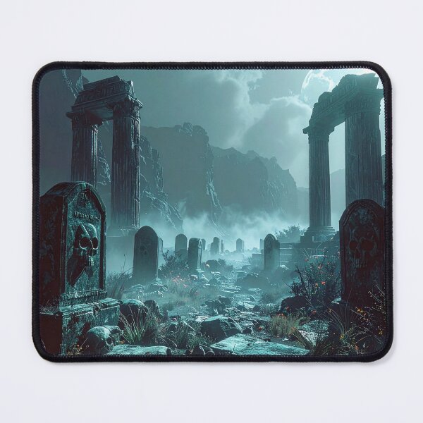 Item preview, Moonlight over forgotten graves on Halloween designed and sold by Sigtrix.