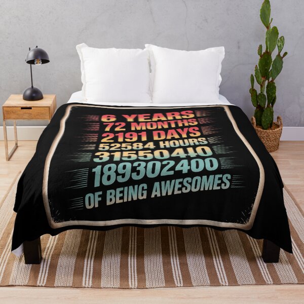 Item preview, 6 Year Old 6 Years Of Being Awesome 6th Birthday designed and sold by BeetleMalon.