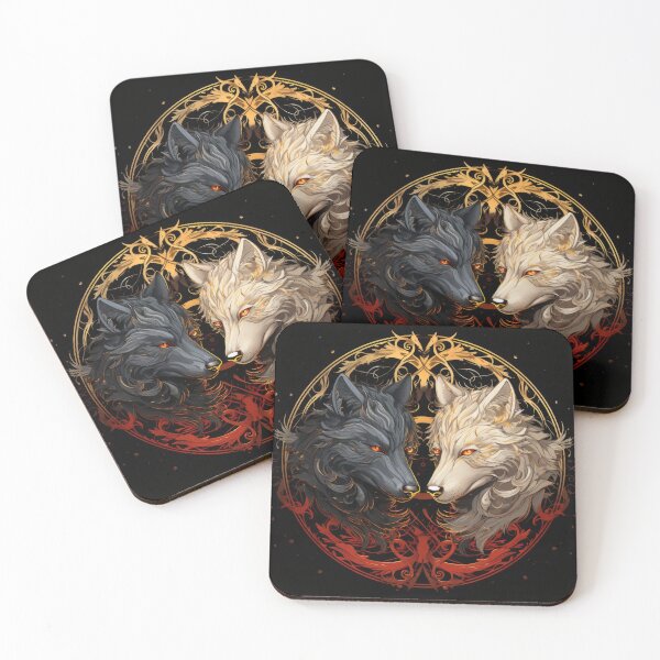 Item preview, Eternal Guardians – Fire-Eyed Wolves of Balance designed and sold by Daagath.