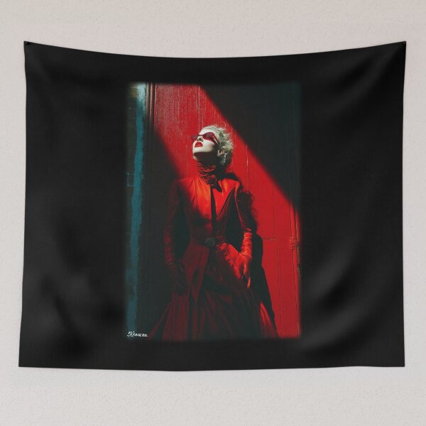 Item preview, Lady in red - glamorous fashion portrait designed and sold by KsaveraArt.