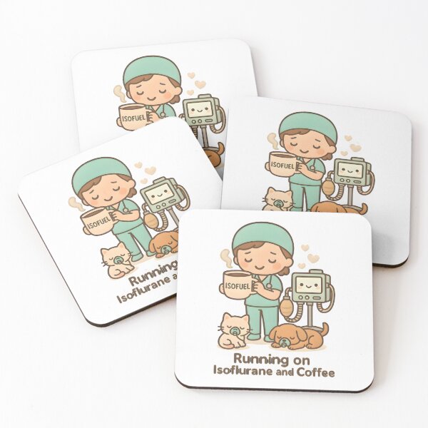 Item preview, Running on Isoflurane and Coffee – Funny Veterinary Anesthesia Design designed and sold by Bettybee00.