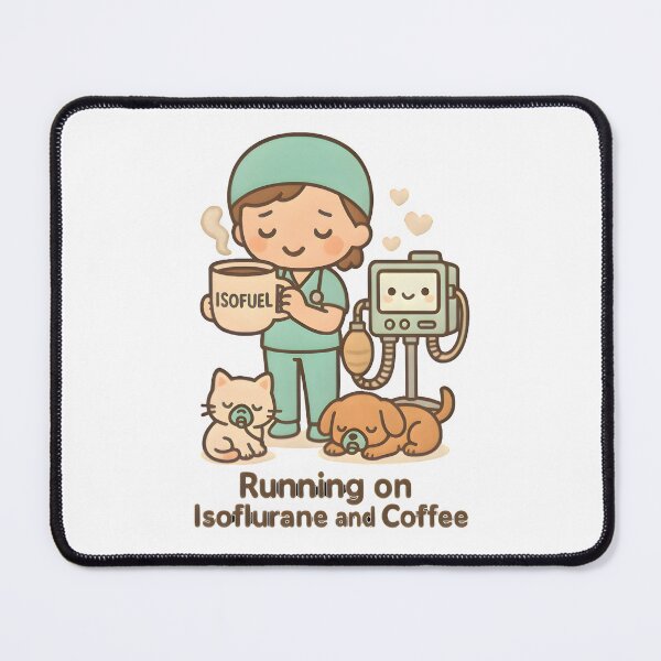 Item preview, Running on Isoflurane and Coffee – Funny Veterinary Anesthesia Design designed and sold by Bettybee00.