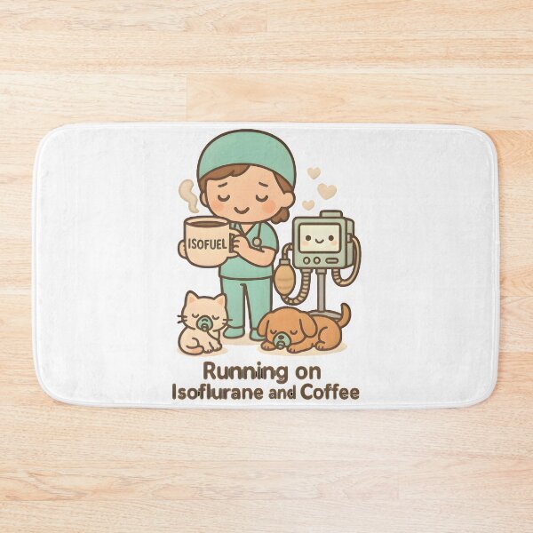 Item preview, Running on Isoflurane and Coffee – Funny Veterinary Anesthesia Design designed and sold by Bettybee00.