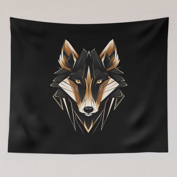 Item preview, Angular Wolf Totem – Bold Polygonal Spirit designed and sold by Daagath.