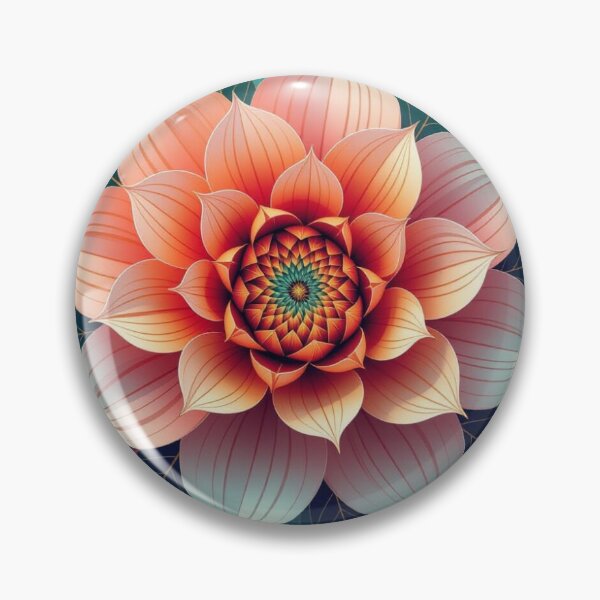 Item preview, Radiant Bloom – Georgia O’Keeffe inspired flower in digital symmetry and vibrant color flow designed and sold by FotoworldEdel.