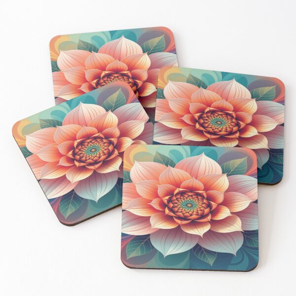 Item preview, Radiant Bloom – Georgia O’Keeffe inspired flower in digital symmetry and vibrant color flow designed and sold by FotoworldEdel.