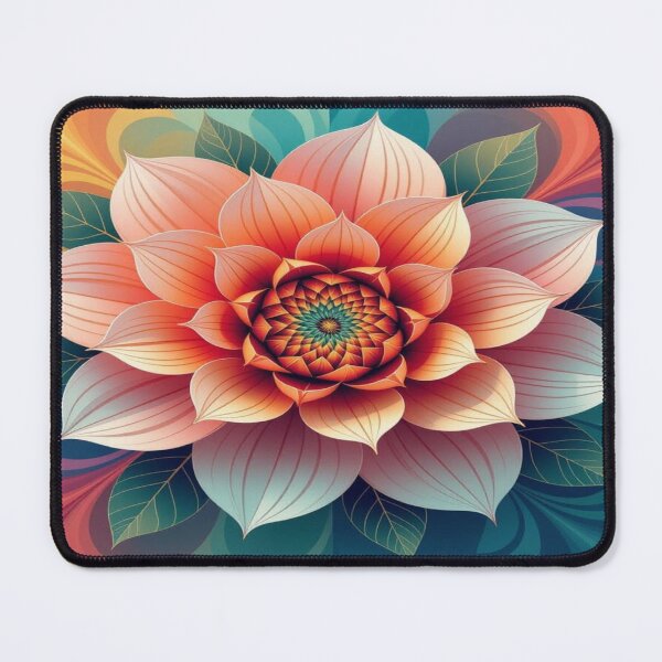 Item preview, Radiant Bloom – Georgia O’Keeffe inspired flower in digital symmetry and vibrant color flow designed and sold by FotoworldEdel.