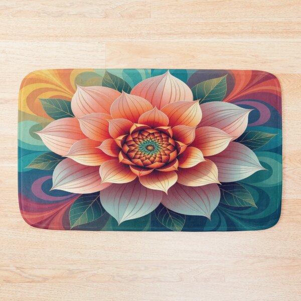 Item preview, Radiant Bloom – Georgia O’Keeffe inspired flower in digital symmetry and vibrant color flow designed and sold by FotoworldEdel.