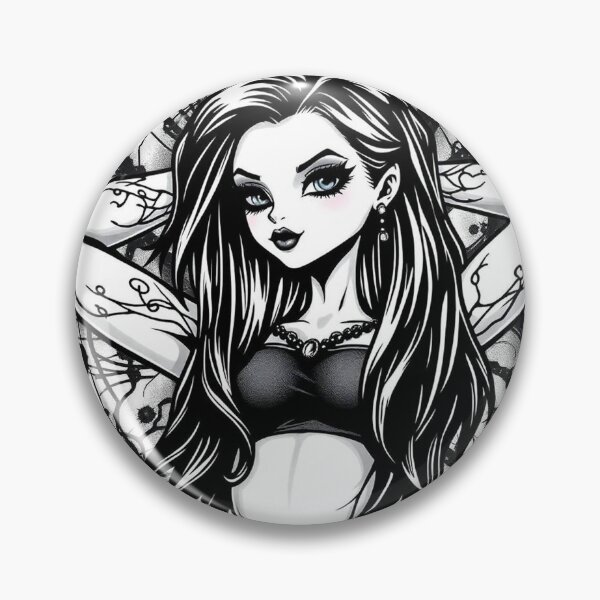 Item preview, Tattooed Goth Girl beautiful pinup poster art designed and sold by Vintage Designs +.