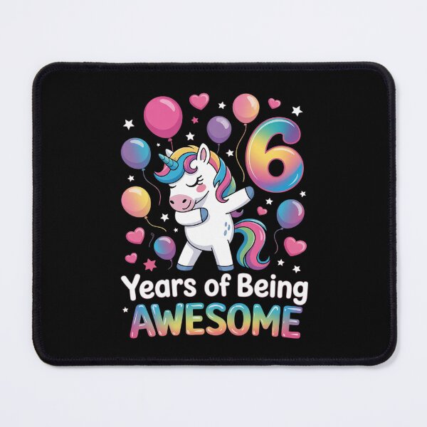 Item preview, 6 Years Of Being Awesome 6th Birthday Girl Unicorn Party designed and sold by BeetleMalon.
