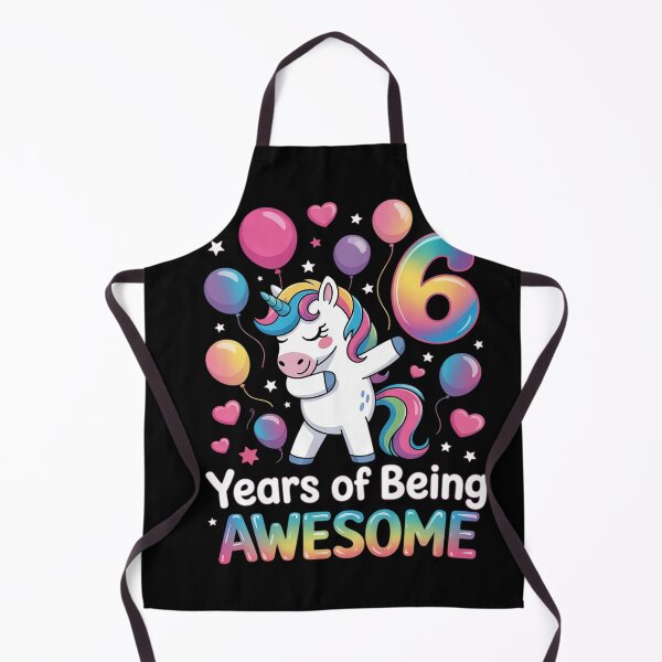Item preview, 6 Years Of Being Awesome 6th Birthday Girl Unicorn Party  designed and sold by BeetleMalon.