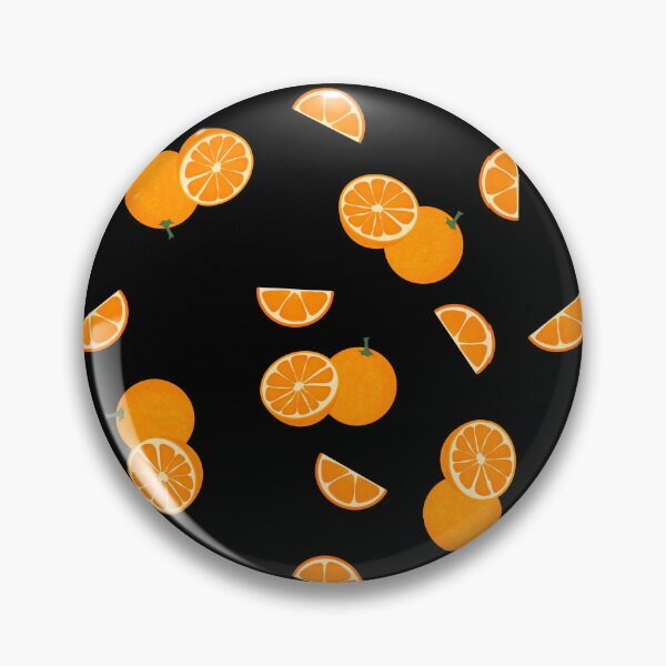 Item preview, Large Pattern of Orange fruit on black background  designed and sold by Katrina-Clayton.