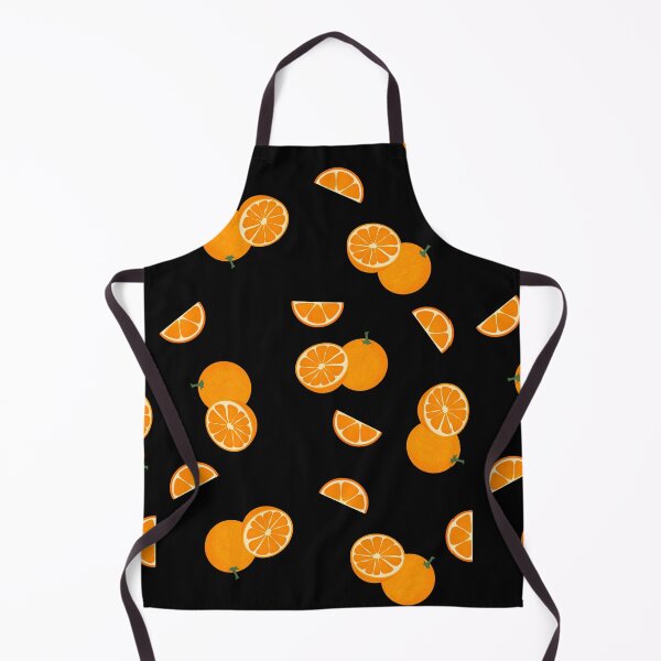 Item preview, Large Pattern of Orange fruit on black background designed and sold by Katrina-Clayton.