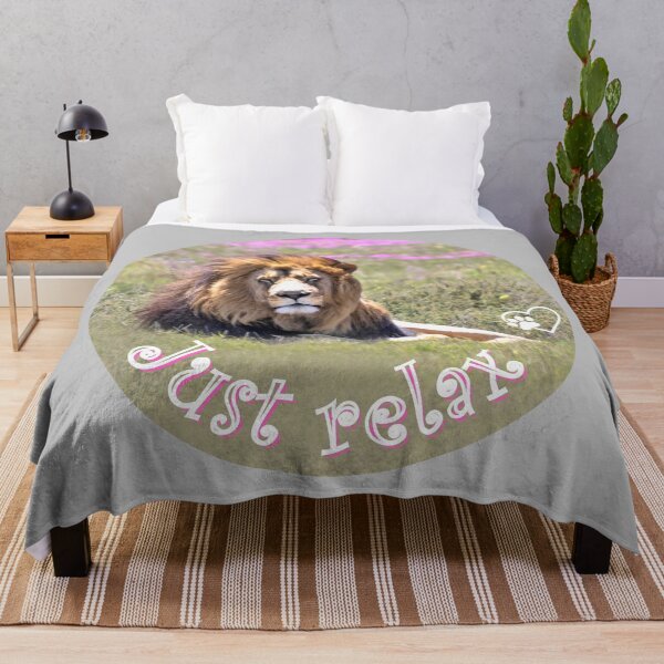 Item preview, Just relax – Relaxed lion in South Africa | Strength & serenity in nature designed and sold by Katja LebenFreude.