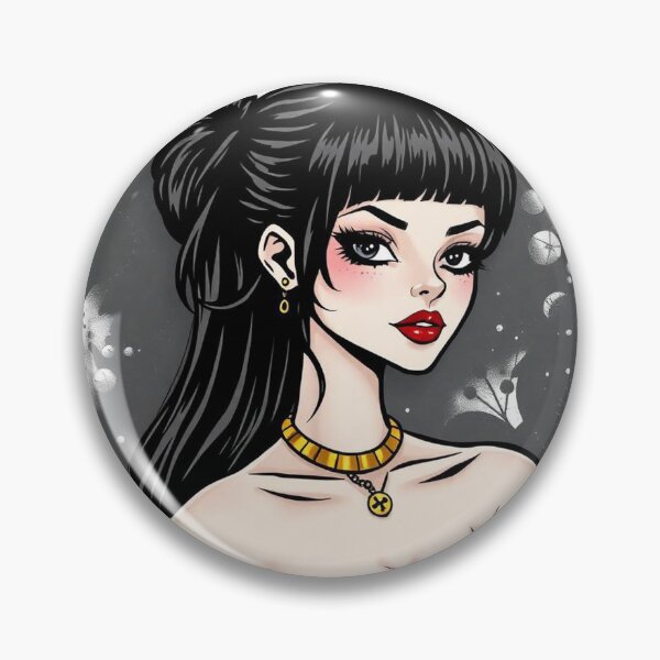Item preview, Tattooed Goth Girl beautiful pinup poster art designed and sold by Vintage Designs +.