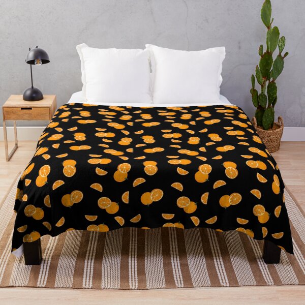 Item preview, Small Pattern of Orange fruit on black background designed and sold by Katrina-Clayton.