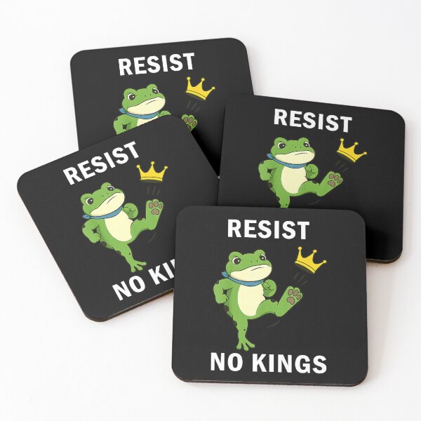 Item preview, Rebellious Frog Kicking Crown Protest Art designed and sold by margamPagenberg.